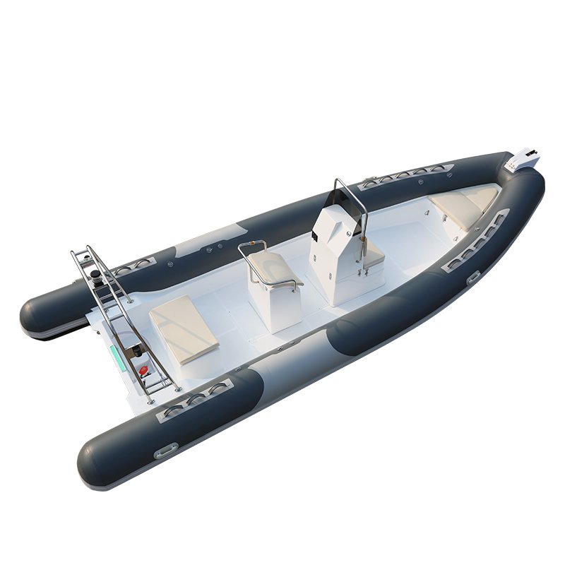 Qingdao Haohai Sport Yacht Pedal Patrol Inflatable Boat Motor Fiberglass Canoe Barche Rigide Gonflable Ponton Inflatable Boat