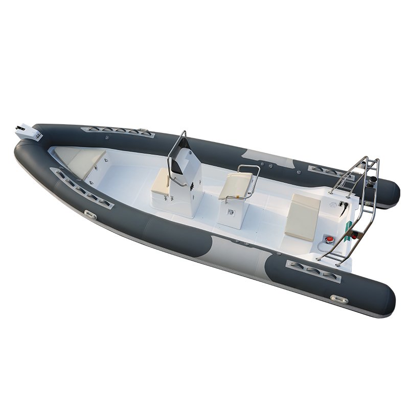 Qingdao Haohai Sport Yacht Pedal Patrol Inflatable Boat Motor Fiberglass Canoe Barche Rigide Gonflable Ponton Inflatable Boat