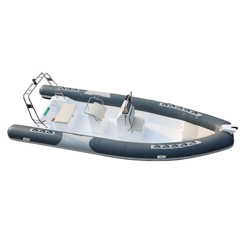 Qingdao Haohai Sport Yacht Pedal Patrol Inflatable Boat Motor Fiberglass Canoe Barche Rigide Gonflable Ponton Inflatable Boat