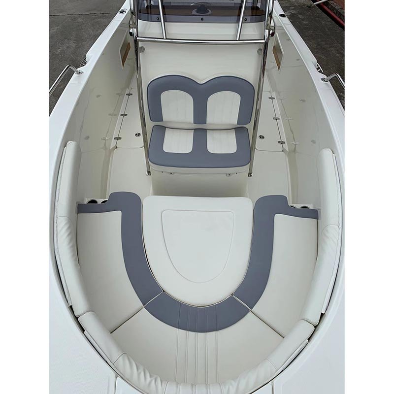 23FT Offshore Sport Fishing Boat Fiberglass Hull Fishing Boat with Center Console Outboard Engine