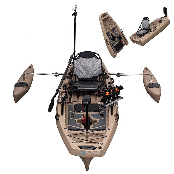 Wholesale Single Kayak Fishing Pedal Fin Modular Canoe Boat Easy Transport and Storage Sport Kayaks