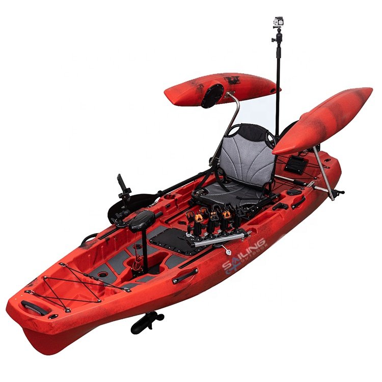 Wholesale Single Kayak Fishing Pedal Fin Modular Canoe Boat Easy Transport and Storage Sport Kayaks