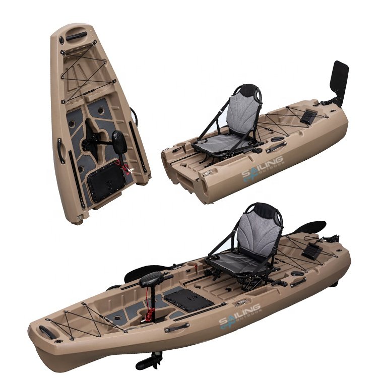 Wholesale Single Kayak Fishing Pedal Fin Modular Canoe Boat Easy Transport and Storage Sport Kayaks