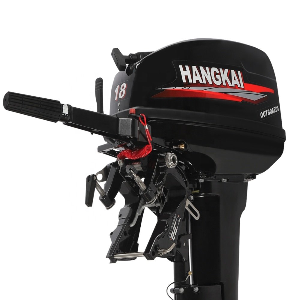 HANGKAI 15HP 2 Stroke 246CC Outboard Motor Tiller Shaft Inflatable Fishing Boat Marine Engine Motor Fuera De Borda