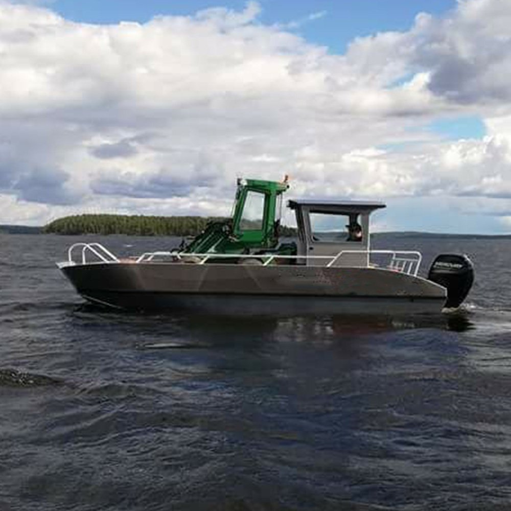 Allhouse Houseboat Hot Selling Direct Factory Customized Aluminum Landing Boat All Welded Landing Craft With Cabin for Sale