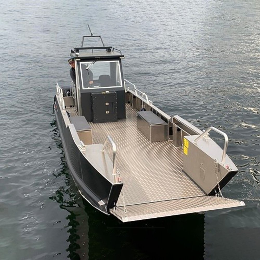 Allhouse Houseboat Hot Selling Direct Factory Customized Aluminum Landing Boat All Welded Landing Craft With Cabin for Sale