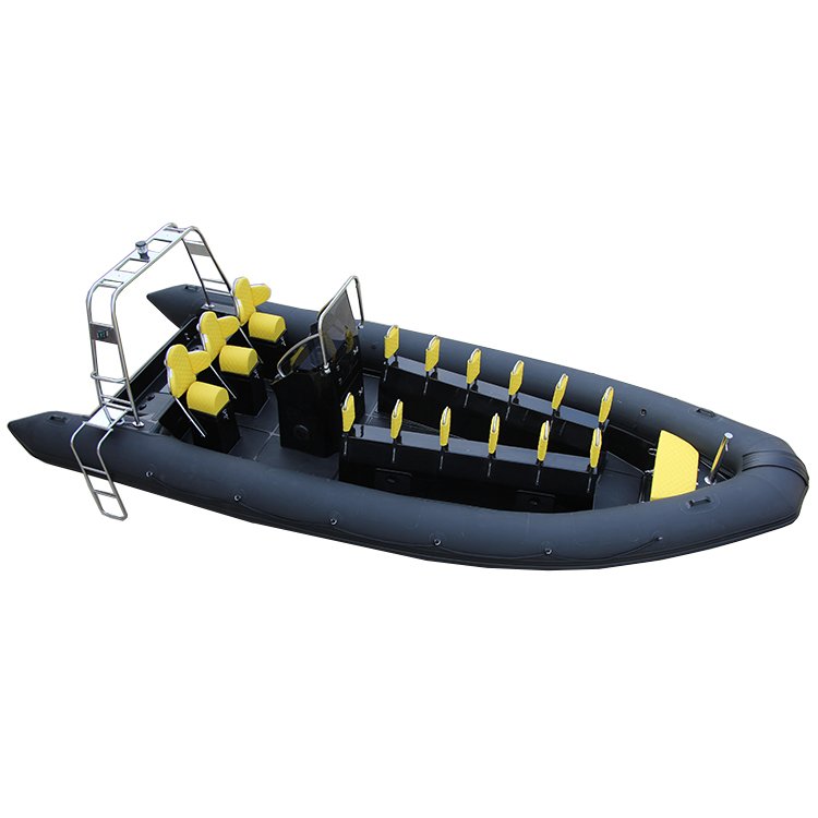 23ft Luxury Yamaha Engine Fiberglass Inflatable Boat 12 Outboard Boat Capability 7m Center Console with Rigid Hull