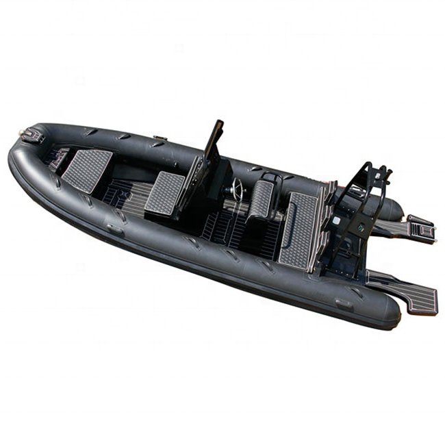 18ft High Performance RHIB560 Aluminum RIB Inflatable Boat with Outboard Engine