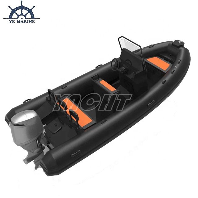 18ft High Performance RHIB560 Aluminum RIB Inflatable Boat with Outboard Engine