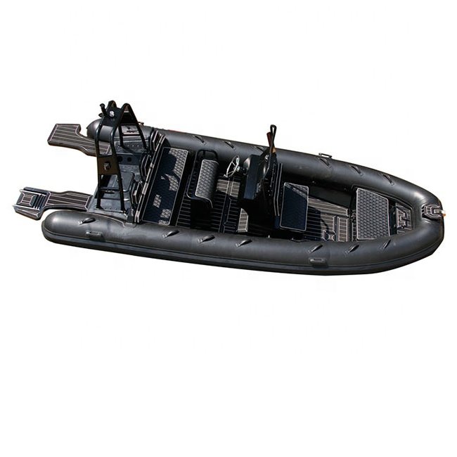 18ft High Performance RHIB560 Aluminum RIB Inflatable Boat with Outboard Engine