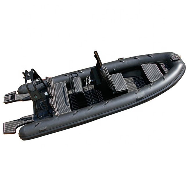 18ft High Performance RHIB560 Aluminum RIB Inflatable Boat with Outboard Engine