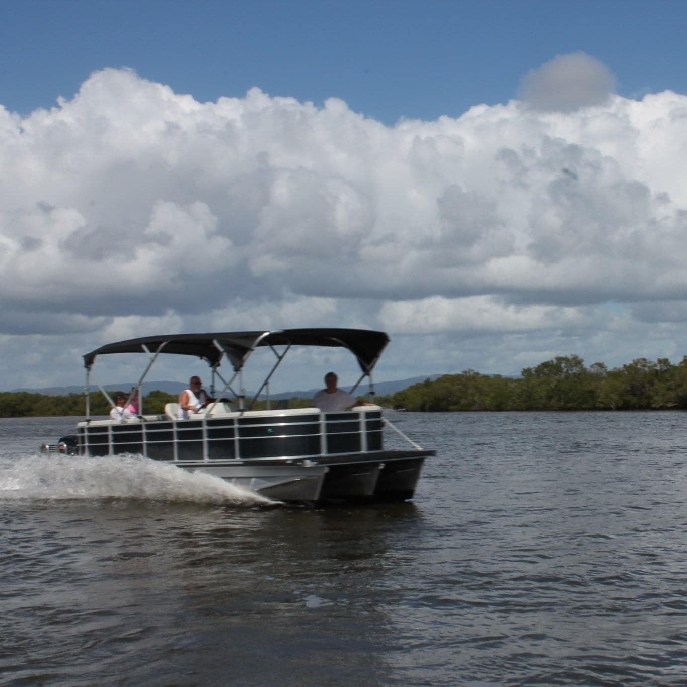 Allsea 21ft/6.4m CE Approved Hull Aluminum Pontoon Motor Boat with Bimini for Sale