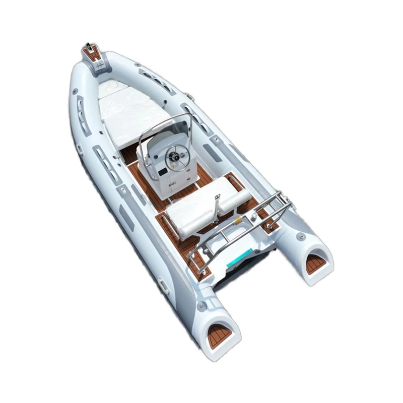 Lanzhou 4.8m 16 Feet Rigid Fiberglass Hull Inflatable Boat Hypalon Rib 480 with Engine