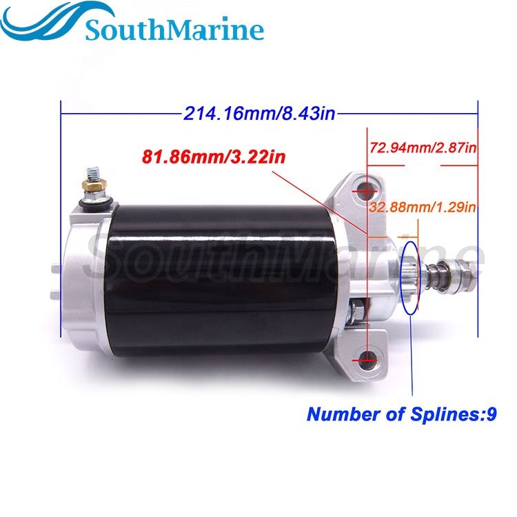 Outboard Engine 50-854636 Starter Motor for Mercury Marine 30HP-40HP Boat