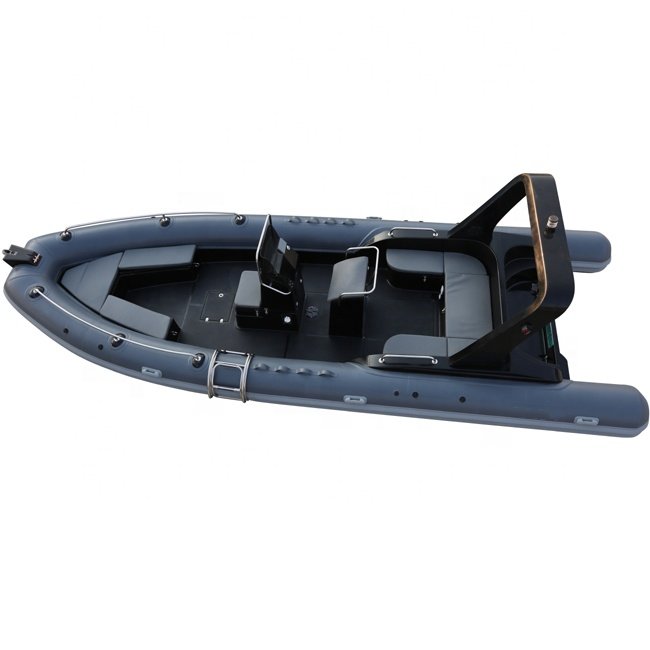 25FT 7.6m Luxury Yacht Rigid Inflatable Tender Fiberglass and Hypalon Material with Outboard Engine for Sale