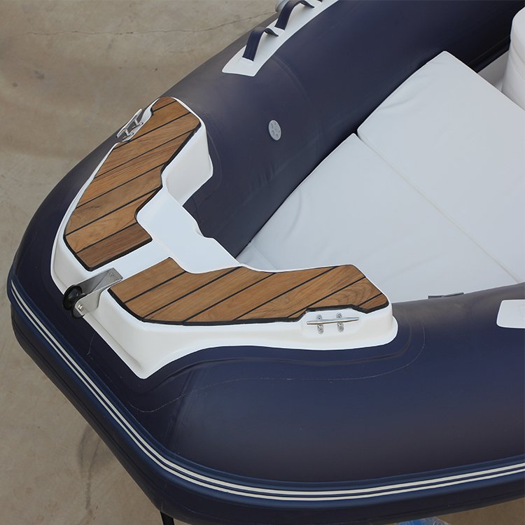 Deep V Fiberglass Hull 17ft Inflatable RIB Fishing Boat with Outboard Motor PVC & Hypalon Material 4 Stroke Engine