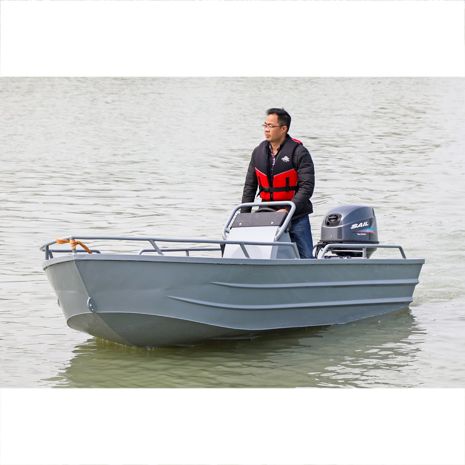 SAIL 2 Stroke 40hp Boat Outboard Motor Engine, Electric Start, Remote Control, Power Trim and Tilt