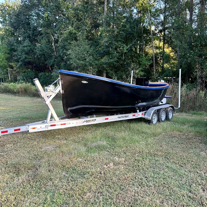 Luxury Yacht Pleasure Boat 7.50 Meter Dutch Style Design Teak Wood Made From Mold Fiberglass Hull for Sale