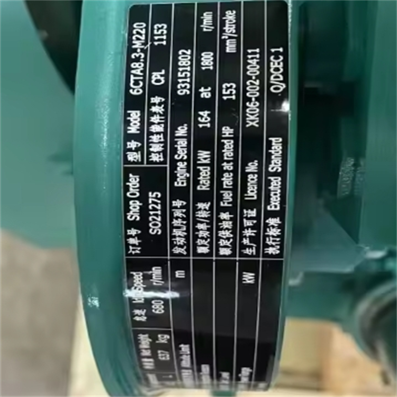 6 Cylinder Engine PL1153 6CTA8.3-M220 6CTA8.3 Fishing Boat Engine Inboard Marine Engine Assembly