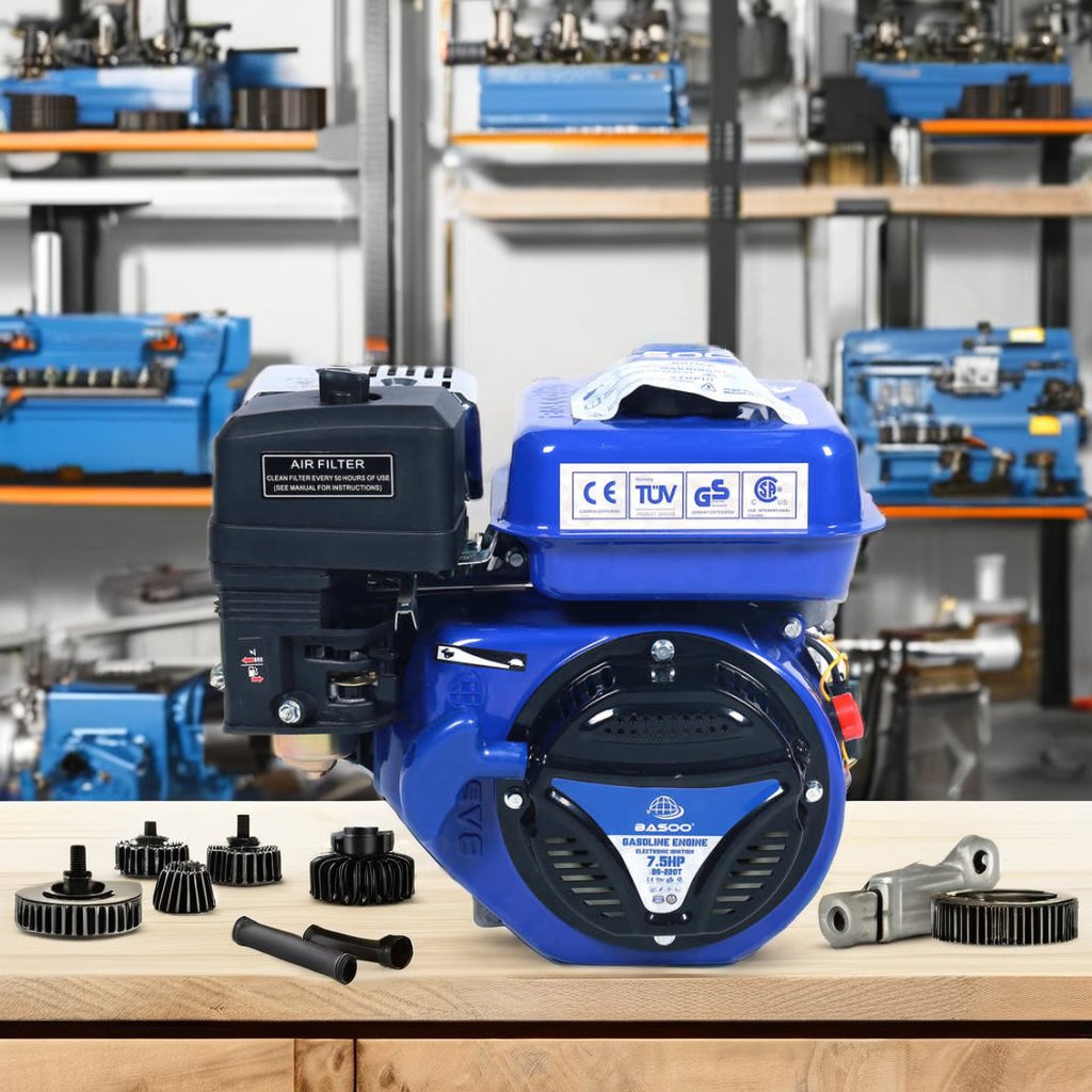Single Cylinder BS-220TX 3600rpm 7.5hp 4 Stroke 170F Gasoline Engine Industrial Machinery Boats Electric Recoil Start 212cc Machinery Engines