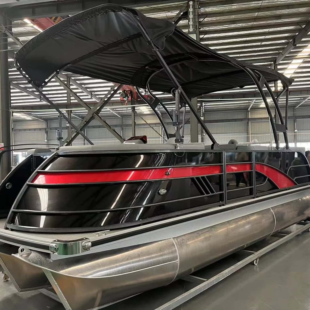 19FT 5.8M Family Pleasure Leisure Aluminum Pontoon Boat for Sale