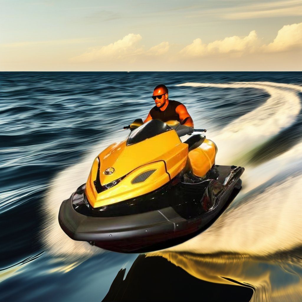 Hison Latest Model 1500cc Jet Ski Seadoo Speed Boat 300hp Power with 4 Stroke Engine Made China Waterscooter Fiberglass Material