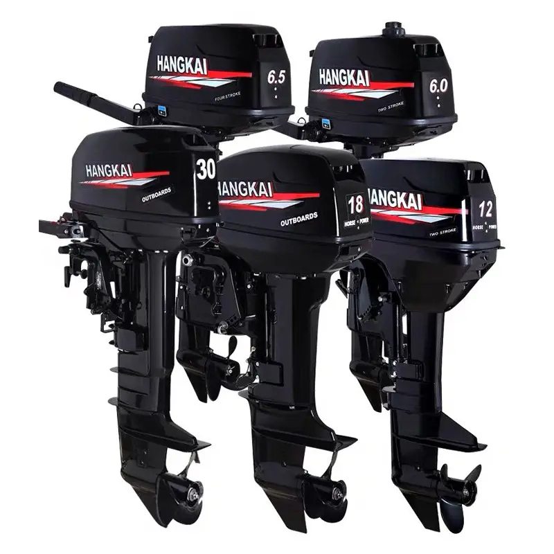 Hangkai 2 Stroke 4.0HP 6.0HP 6.5HP 9.8HP 18HP Gasoline Boat Motor Outboard Engine for Water Rescue