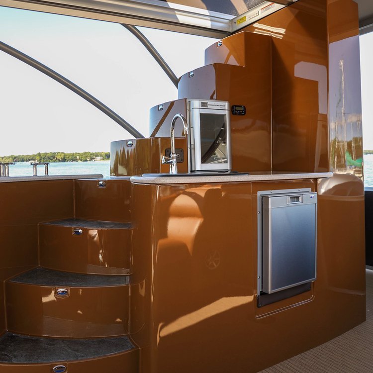 Custom 30ft Luxury Aluminium Party Barge Fishing Pontoon Boats With Bathroom Outboard Power Engine Combo Set Outdoor Family Use