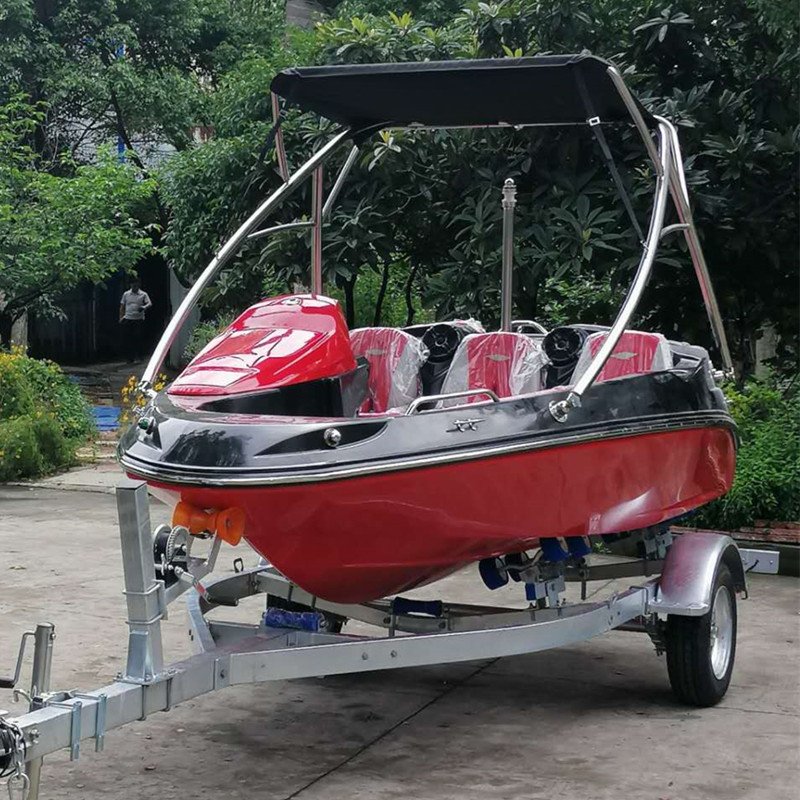 Chinese Boat Manufacturer Fiberglass High-speed Boat with Outboard Engine