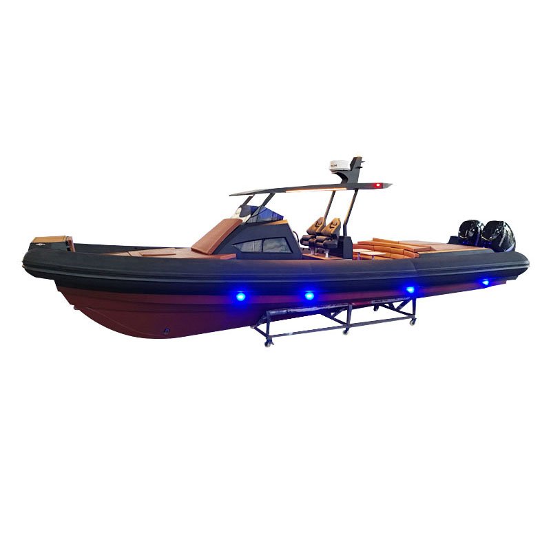 40ft 38ft 12m Aluminum Hull Inflatable Rib Boat for Lake River Outdoor Drifting Rescue with Outboard Engine Pontoon Big Boat