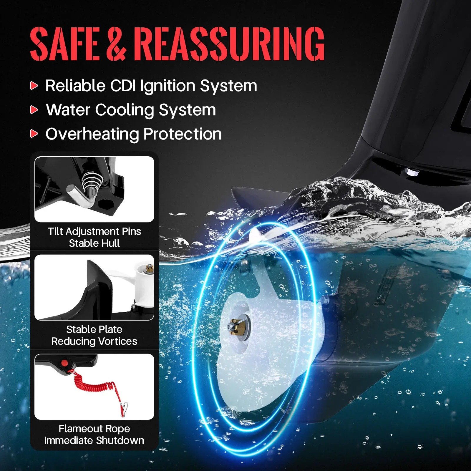 New Powerful HANGKAI 30HP 2 Stroke Marine Petrol Outboard Engine for Inflatable Boat Motor Boat Engine Like Yamaha Boat Engines