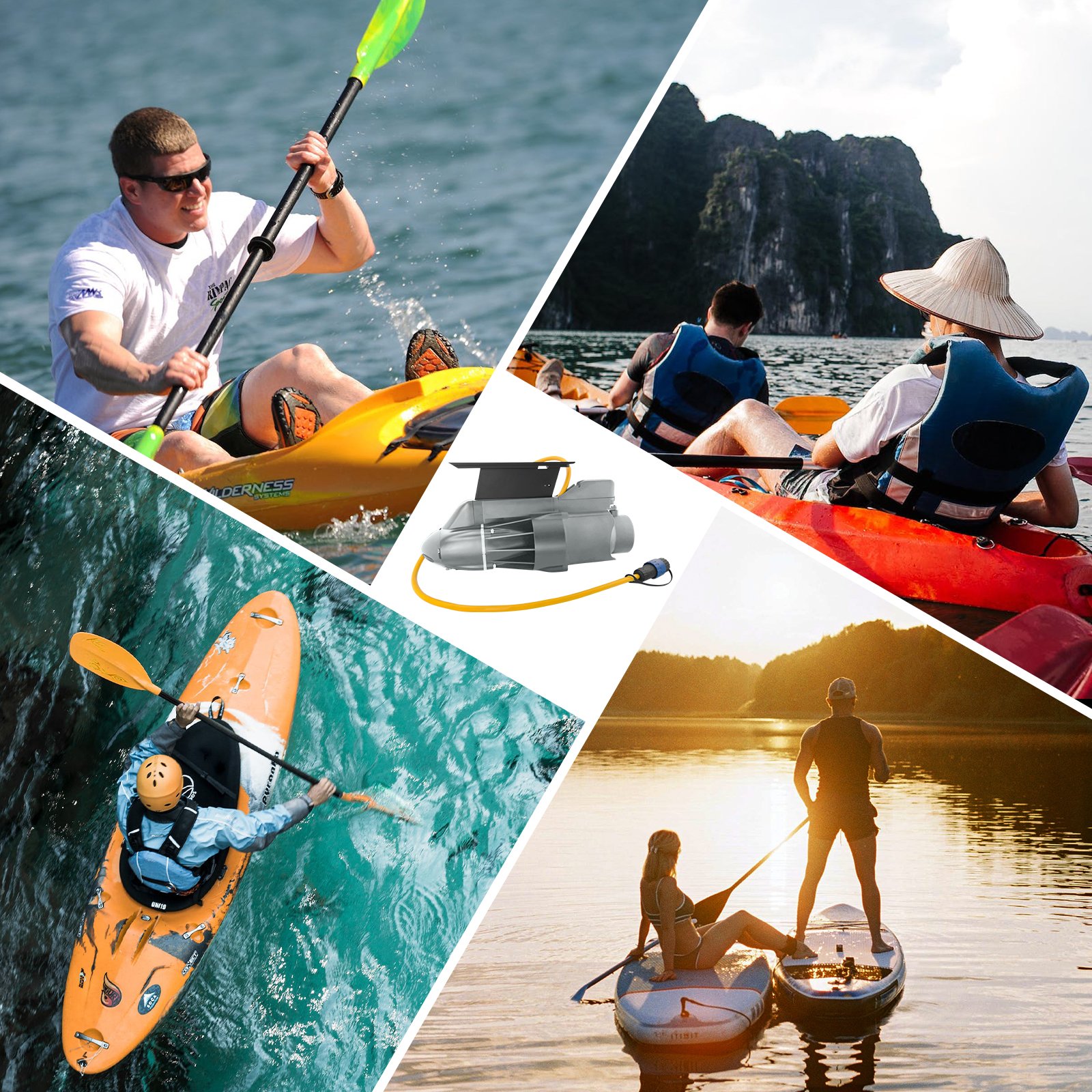 Directional SUP Propeller Electric Fin for Fishing Boat, 360W Motor , 9KM/H, Underwater Thruster for Paddle Board and Kayaks