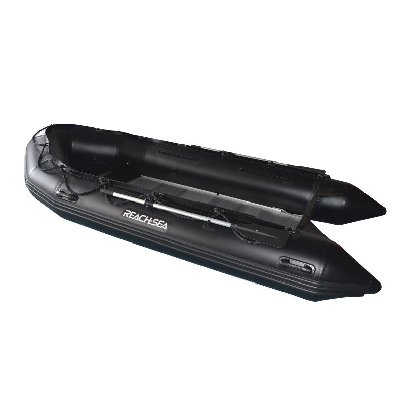 Reachsea Wholesale Portable Rescue Boat 4-8 People Inflatable Boat Black Big Size Customized Irescue Inflatable Boat for Sale