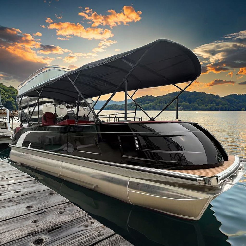 2025 New Design 25ft Aluminum Sport Pontoon Boat Unique Floating Yacht for Recreational Fishing Leisure Sightseeing Cruising