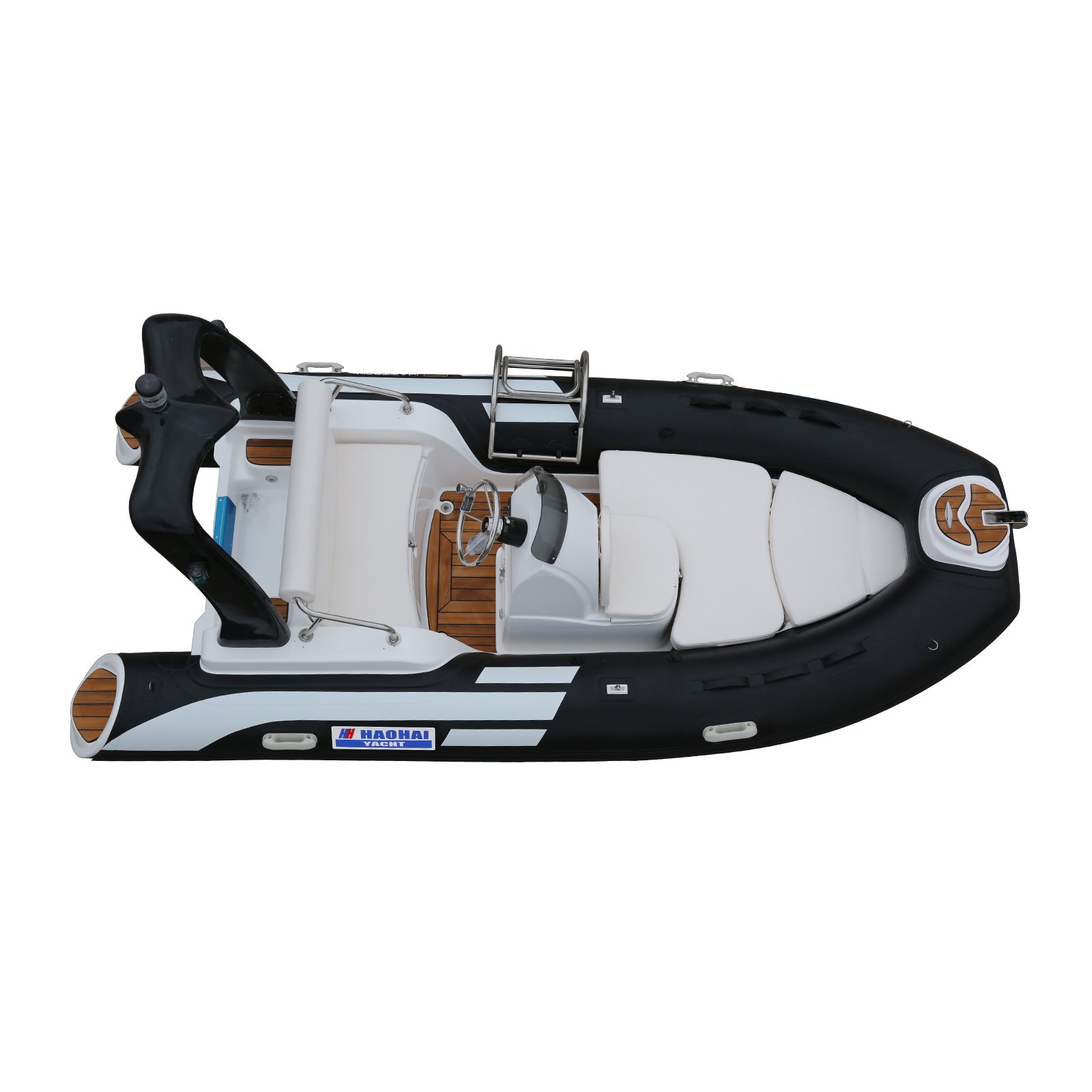 Haohai Newest Orca Tube Fiberglass Dinghy 390 Inflatable RIB Model With Outboard Engine Rowing Boat Category