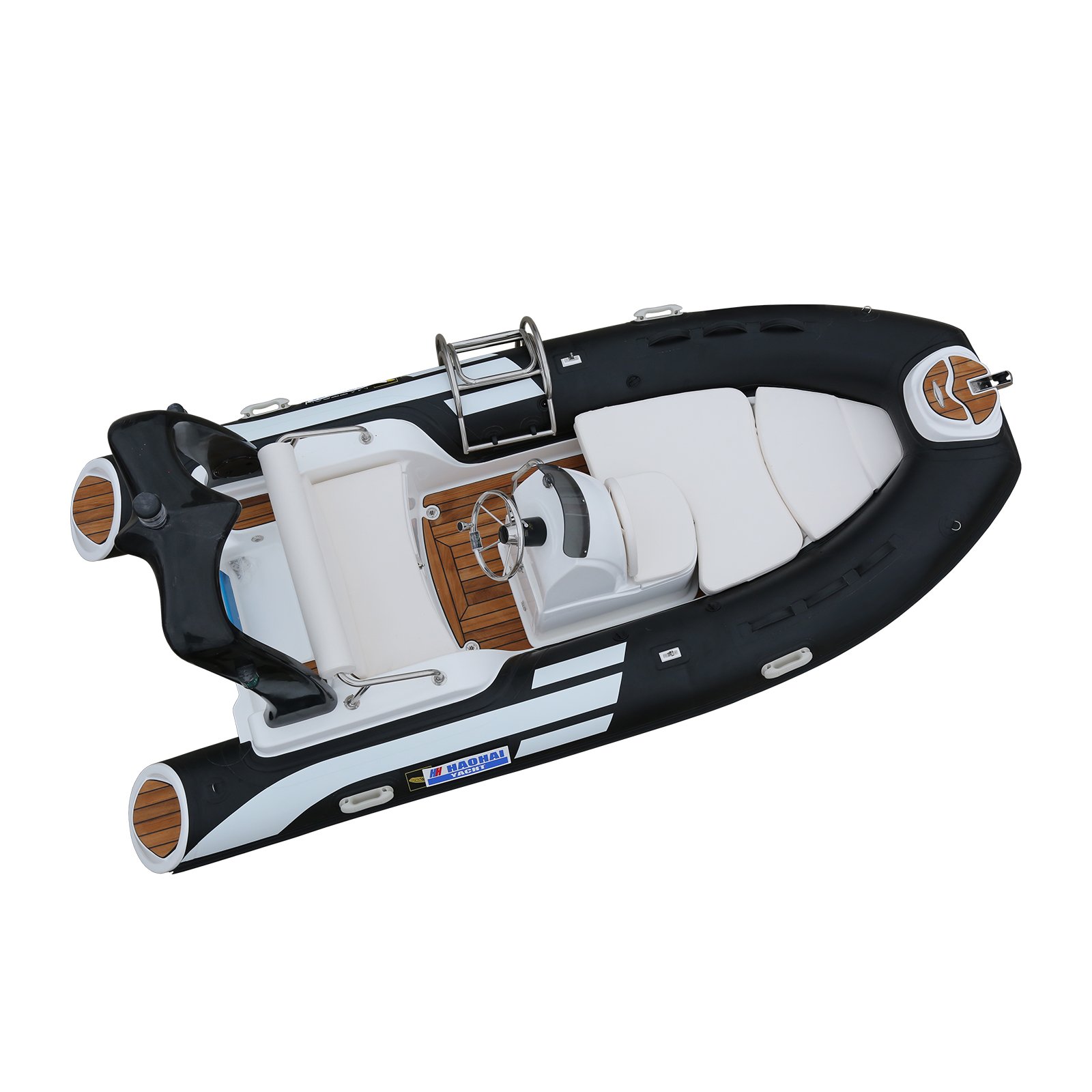 Haohai Newest Orca Tube Fiberglass Dinghy 390 Inflatable RIB Model With Outboard Engine Rowing Boat Category