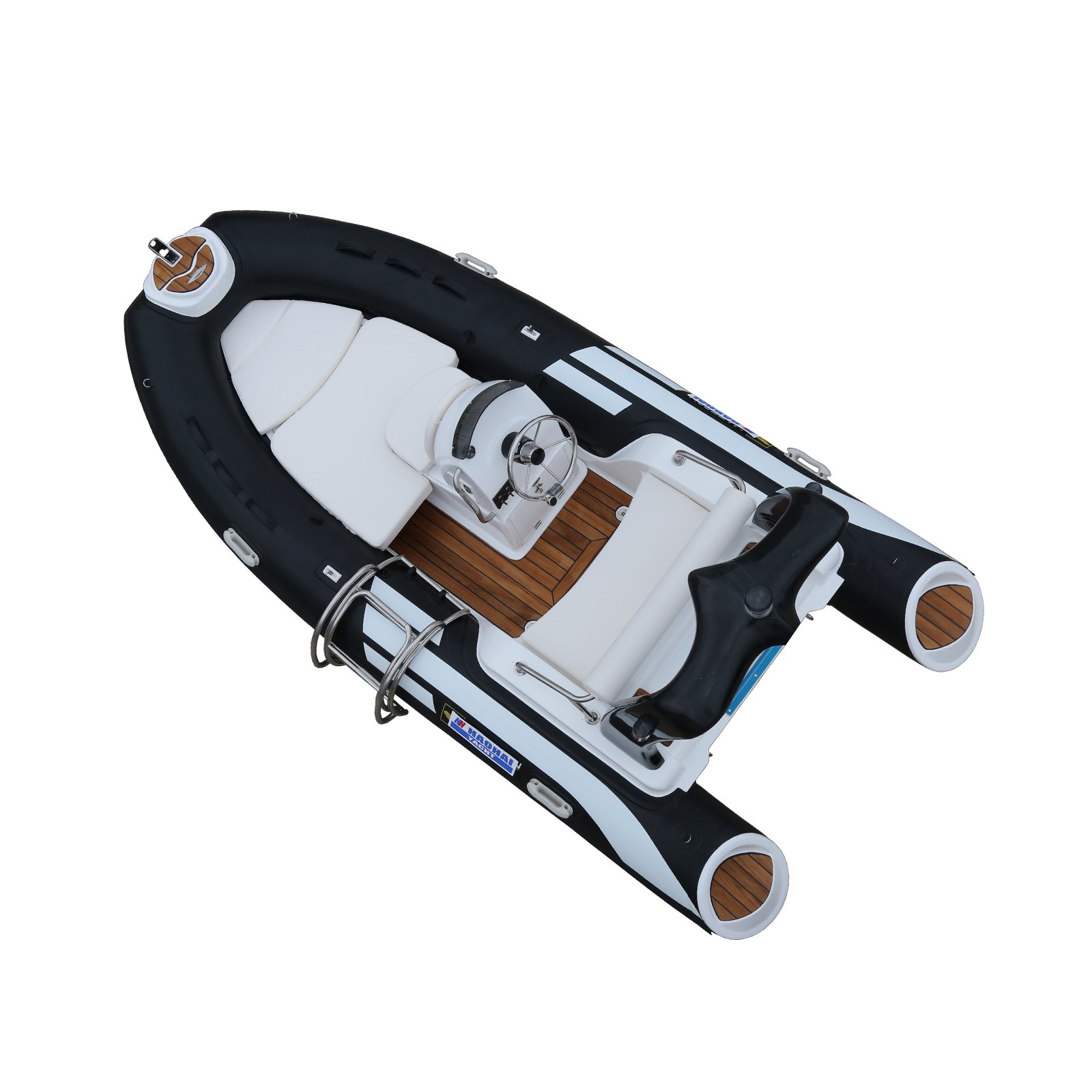 Haohai Newest Orca Tube Fiberglass Dinghy 390 Inflatable RIB Model With Outboard Engine Rowing Boat Category