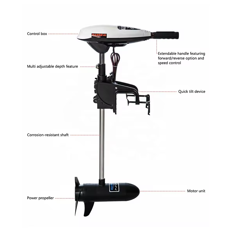 Hangkai 65lbs Electric Outboard Motor 12v 12v Dc Trolling Motor Electric Outboard Electric Engines for Boats