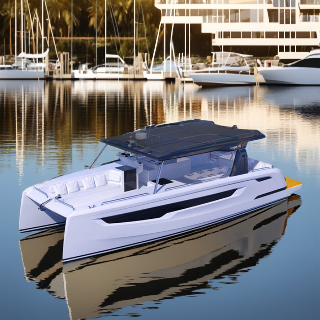 Luxury Catamaran Small Fishing Boat New Luxury Leisure Yacht Custom Colors PVC Rowing Boats EVA/Aluminum Chinese Factory