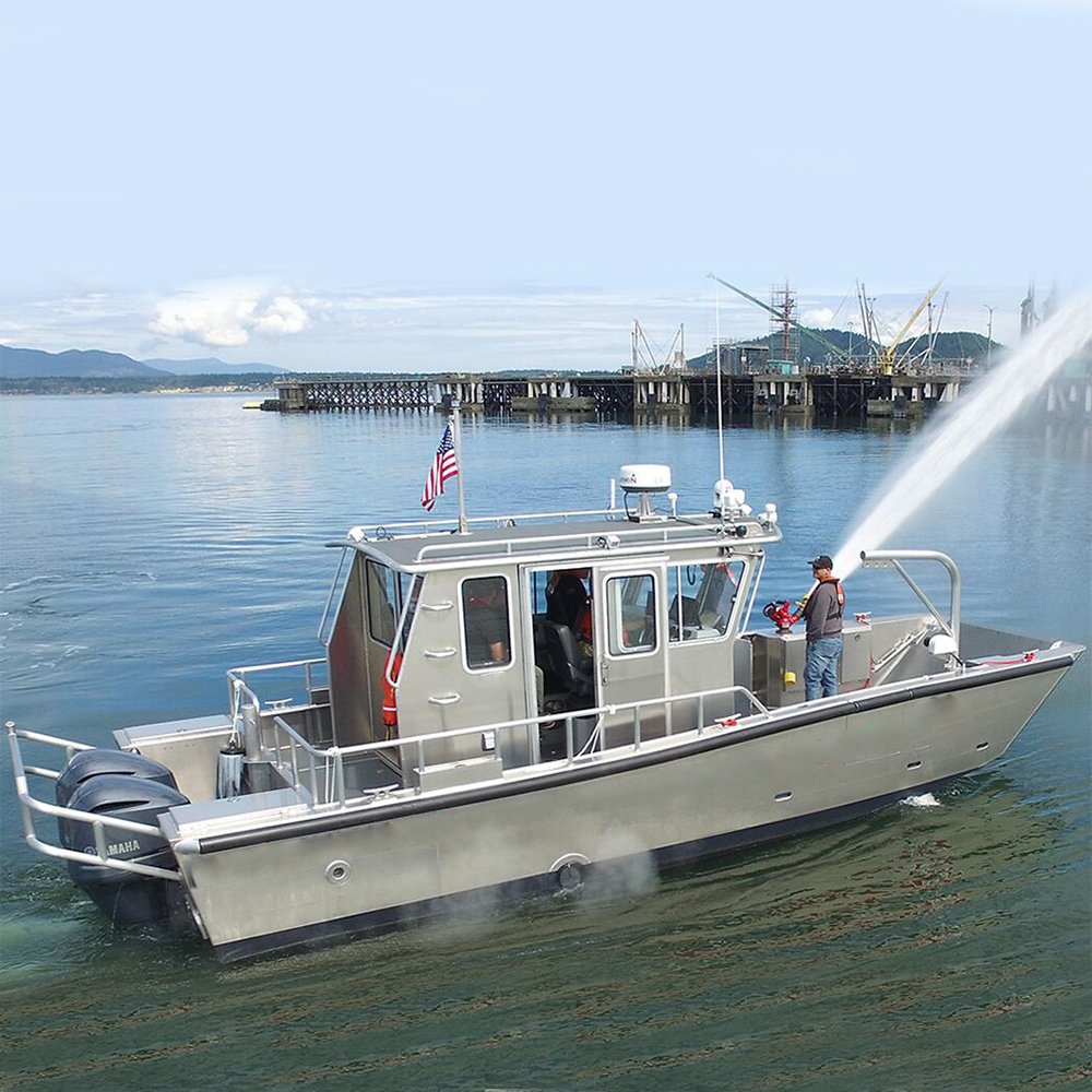 11x4m Cabin Aluminum Landing Craft With a Strong Crane