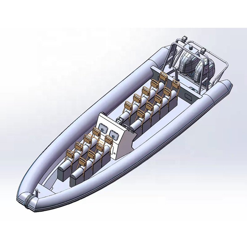 Custom 28ft Rhib860 Sport Yacht Deep V Aluminum Hull with CE Certificate Hot Sale Outboard Engine