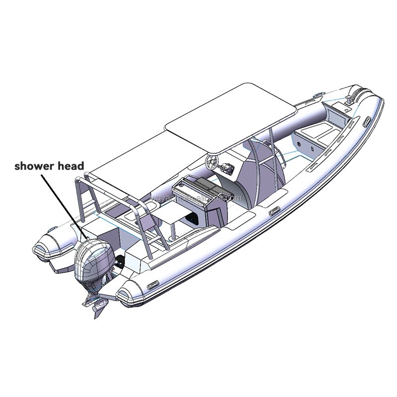 Custom 28ft Rhib860 Sport Yacht Deep V Aluminum Hull with CE Certificate Hot Sale Outboard Engine