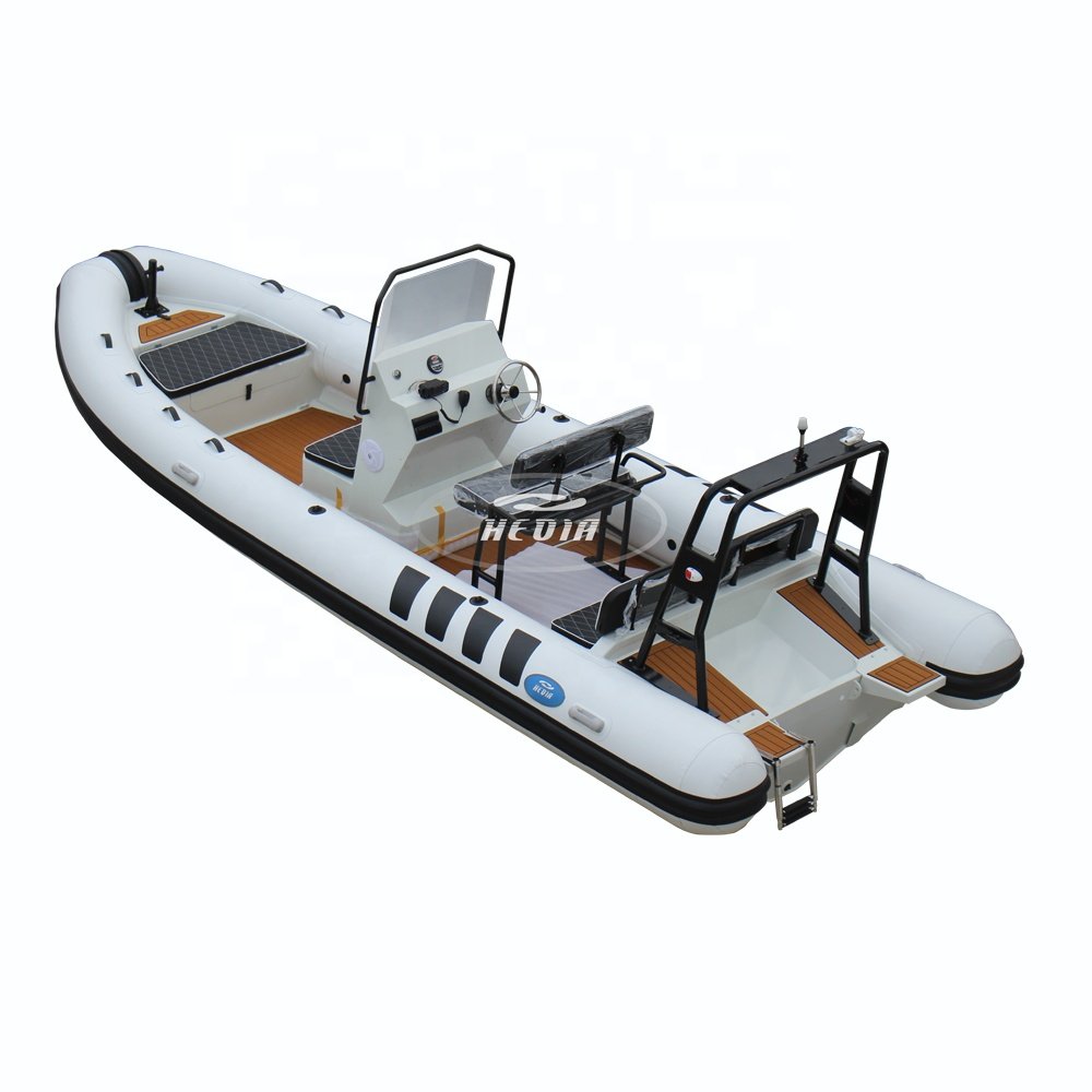 Ce High Quality 22ft 6.6m Aluminum Hull Hypalon/pvc Inflatable Patrol Rib Boat for Water Sports Rib660 With Ouboard Engine