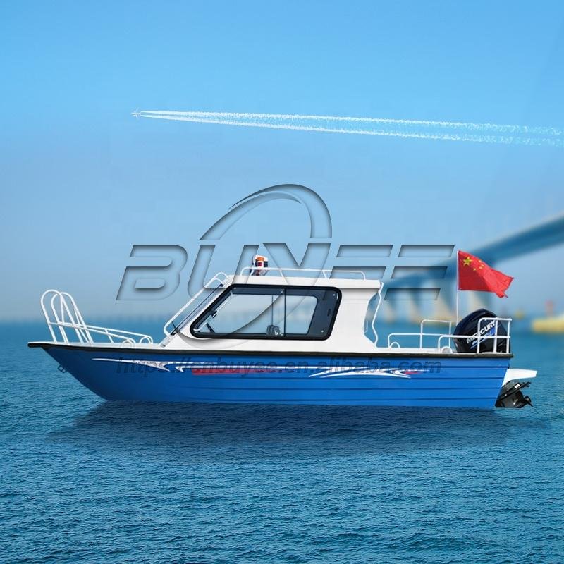 Factory Direct Price 17 Ft/5.3 m Leisure Aluminium Small Half Closed Cabin Boats Sport Yacht Without Outboard Engine for Sale