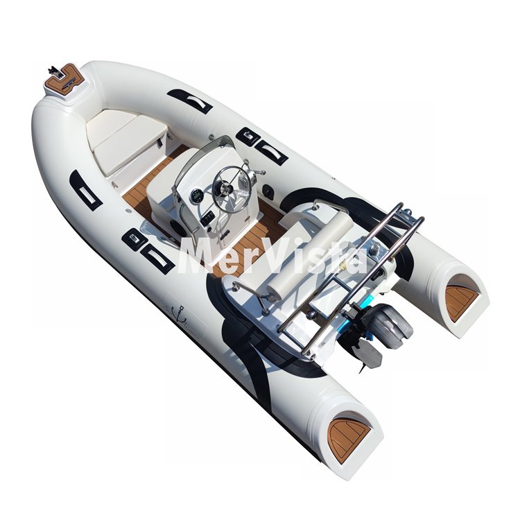 Fiberglass Hull RIB 390C Inflatable Boat PVC Inflatable RIB Boat with Outboard Motor