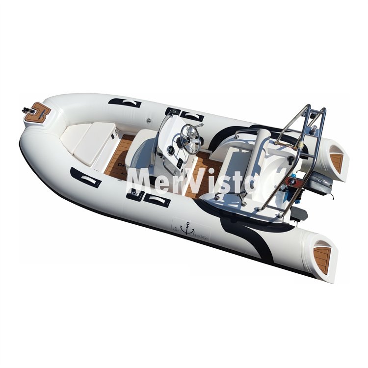 Fiberglass Hull RIB 390C Inflatable Boat PVC Inflatable RIB Boat with Outboard Motor
