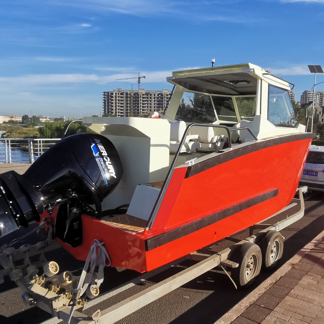 Luxury 21ft 6.2m Aluminum Fishing Speed Boat New Condition for Outboard Motor Vessel Cabin Cruiser for Charter