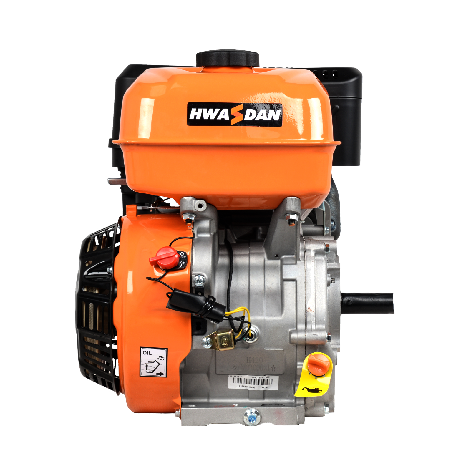 HWASDAN H270 Single Cylinder Gasoline Engine 223cc 7HP 9HP Air-cooled OHV Electric Start Euro 5 212cc Motor Pump Bearing
