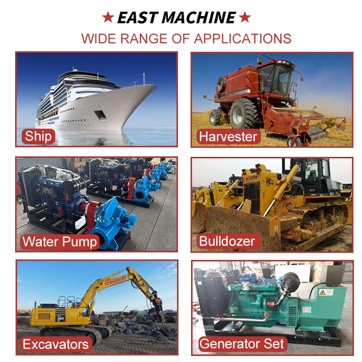 Small Water Pump Lawn Mowers Robot Low Speed Cat C6.6 K4100D Generator Marine Diesel Engine 300Hp With Diesel Engine