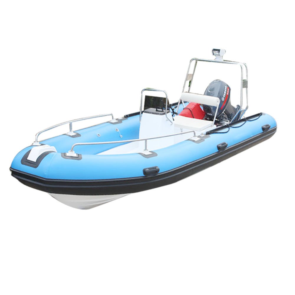 CE Certified 16ft RIB 480 Sport Yacht Inflatable Rigid RIB Boat with Fiberglass Hull for 8 People with Outboard Engine